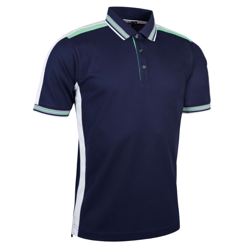 Glenmuir Mens Murray Contrast Shoulder Performance Pique Golf Shirt